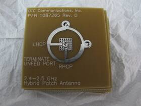 Dtc 1087265 Pack Of 10 - Communications 2.4-2.4 Ghz Hybrid Patch Antenna Rev D