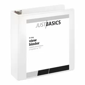 Od02759ea Just Basics View 3-ring Binder 3 Inch D-rings White