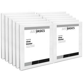 Just Basics Od02793 1/2 Inch Round-ring View Binder White 12-pk