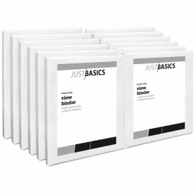 Od02793 Just Basics 1/2 Inch Round-ring View Binder White 12-pk