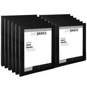 Od02794 Just Basics 1/2 Inch Round-ring View Binder Black 12-pk