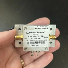 Zfl-1000ln Mini-circuits Rf Amplifier 0.1-1000 Mhz Sma Heatsink Used