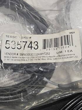 Mobile Mark Ltm501-3c3c3j3j2c-wht-240 Lte/wifi/gps Antenna - White 20ft