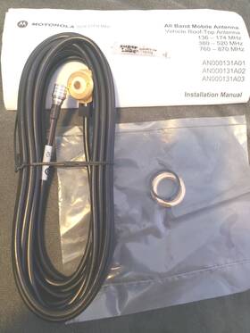 Motorola An000131a02 Apx8500 Nmo Antenna Mount Kit 3/4 17ft With Qma Rf Connector Genuine