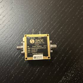 Sage Millimeter Sbp-184033020-kfkf-s1 Coaxial Power Amplifier 8vdc Gnd
