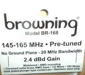 Tram Br168 New Vhf 145 - 165 Mhz Antenna No Ground Plane Nmo 2.4 Db Gain Wildfire