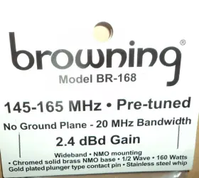 Br168 Tram New Vhf 145 - 165 Mhz Antenna No Ground Plane Nmo 2.4 Db Gain Wildfire