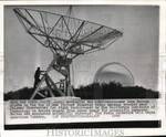 1956 Press Photo John Bolton Climbs Radio Antenna Palomar Observatory, Ca Unspecified. Price: $33.99.