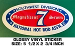 Nhra Southwest Division Magnificent Seven-glossy Vinyl Decal Sticker Vintage Used. Price: $9.53.