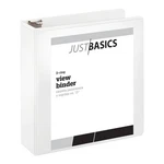 Just Basics View 3-RING Binder, 3" D-rings, White New. Price: $17.49.