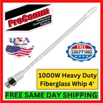 Procomm JBC400-1W Heavy Duty Fiberglass Cb Antenna Radio Whip 4' 1000W White Tip New. Price: $29.99.