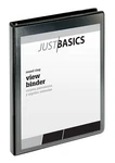 Just Basics Presentation View 3-RING Binder, 1/2" Round Rings 396921 Black New. Price: $9.45.